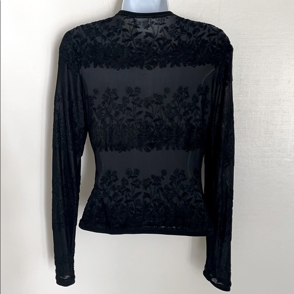 Charles Chang -Lima women black lace Cardigan Sz S - Picture 6 of 10